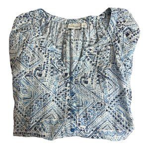 Kim Rogers Womens Shirt Top PXL Petite XL Blue White‎ Pullover Casual Tee